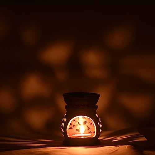 Aroma Diffuser Essential Oil Diffuser for Home, Tea Light Oil Burner for Serenity, Wellness Gift, Indoor Fragrance (Soapstone) — photo — 2 of 9