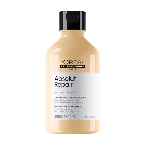 LOréal Professionnel Absolut Repair Shampoo Sulfate Free Shampoo for Dry and Damaged Hair Repair Shampoo for Soft and Shiny Hair With Omega 9 and Protein SERIE EXPERT 300ml
