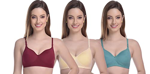 Image of Women Cotton Lightly padded Wire Free Seamless Bra Pack of 1