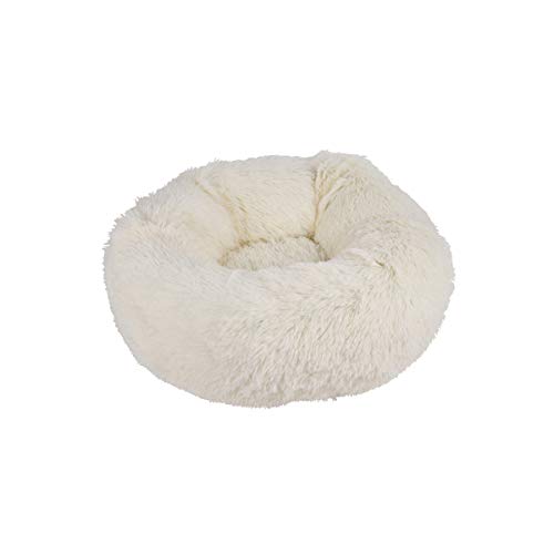Coussin rond fluffy écru pour canapé et décoration de salon moderne - 2