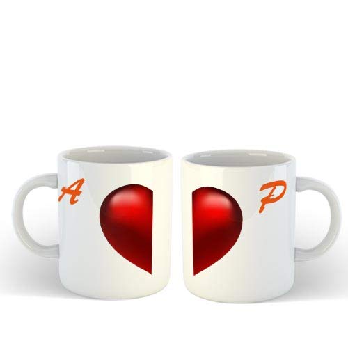 Gen 7 Couple Gift Coffees Sets A Love P. Gift for Wife Husband Boyfriend Girlfriend Fiance Fiancee, Ceramic Mug??(350 ml, Pack of 2)-picture-13