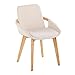 LumiSource Cosmo Mid-Century Chair with Natural Bamboo Finish CH-Cosmo NACR
