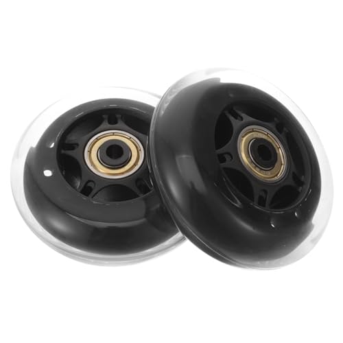 DIYEAH 2Pcs Outdoor Roller Skate Wheels Sturdy Transparent Wheels for Skating Smooth Performance Tile Stylish Design for Adults