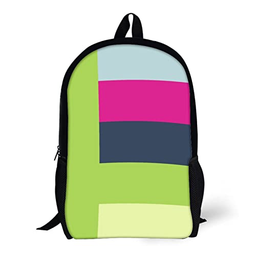 Sac à dos géométrique 17 pouces imprimé 3D unisexe et imperméable - 5