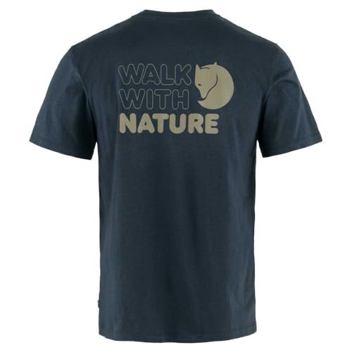 Fjällräven Herren Walk with Nature T-Shirt, Dark Navy, L