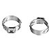 100PCS Stainless Steel 304 Single Ear Pipe Clamps,6.5-21mm Sizes for Plumbing Automotive Industrial Hose Repair,10.8,13.3mm 100pcs