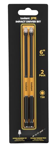Image of toolant T30 6 inch Impact Torx Bits, 1 /4 inch Hex, S2 Steel, 2-Piece Set