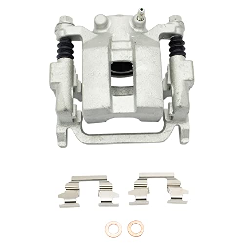 Image of TRQ Rear Brake Caliper Set Zinc Coated Brackets Compatible with 2005-2007 Infiniti G35 2006-2009 M35 M45 2006-2009 Nissan 350Z
