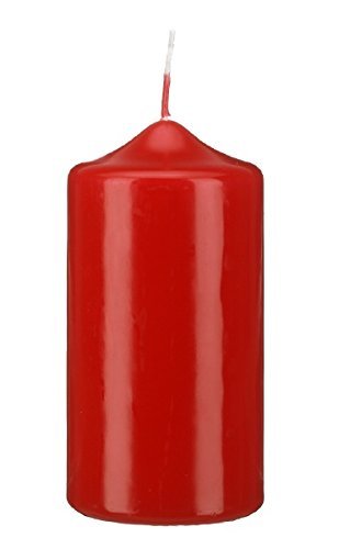 6 Spitzkopf Stumpen Kerzen Rot 150 x Ø 80 mm, Kerzen in Cellophan, KOPSCHITZ Qualitätskerzen in RAL Qualität MADE in Germany, Kerzen, Anlass, Advent, Weihnachten, Festtag, Festtagskerzen