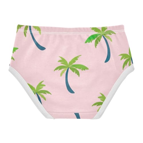 Cartoon Palm Trees Pink Toddler Underwear Floral 2t Cotton Girl Panties Cute Designer Underpants Briefs2