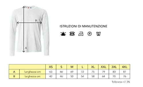 T-Shirt Manica Lunga Uomo Personalizzabile Basic T...