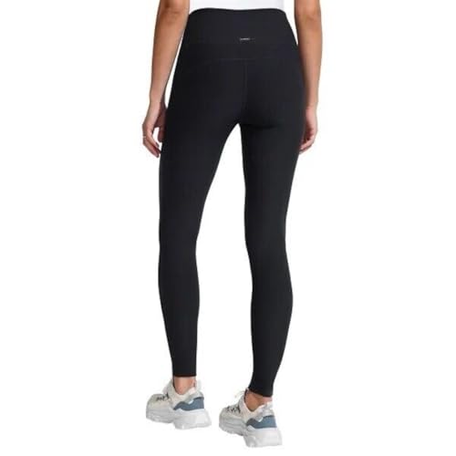 Mondetta Women's Moisture Wicking High Waist Active Legging Pant with Pockets and Mesh Detail (US, Alpha, Small, Regular, Regular, Black)2