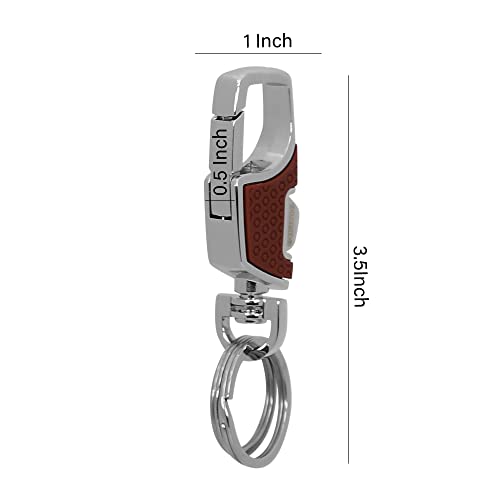 Image of Techpro Stainless Steel Keychain Heavy Duty Key Chain For Men And Women Key Ring, 3718 Blue