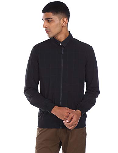 Image of U.S. Polo Assn. Men Casual Wear Black Polyester Standard Length Jacket