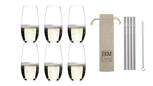OTOB 40 Weingläser Aus Kunststoff – Unzerbrechlich, 400 Ml, Mit Goldrand, Für Party & Garten