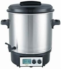 Vigo Presses Stainless Steel Pasteuriser with Digital Thermometer Brewing Boiler for Juice and Cider Pasteurising and Fruit Preservation