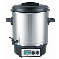 Vigo Presses Stainless Steel Pasteuriser with Digital Thermometer Brewing Boiler for Juice and Cider Pasteurising and Fruit Preservation