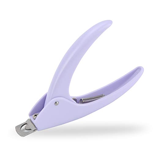 Dr.Nail Professional Adjustable Acrylic Nail Cutter False Nails Clipper Fake Nail Clippers Nail Tip Trimmer for Artificial Nail Art Manicure Tools Clip Tool (Light purple)
