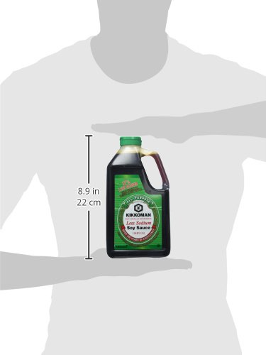 Kikkoman Traditionally Brewed Less Sodium All-Purpose Seasoning Soy Sauce 1.25 Qt (40 Oz)