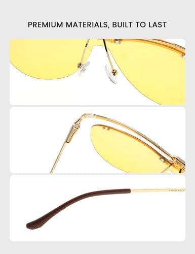 FAA'N Aviator Flip-Up Sunglasses for Men Women,Night Vision Tints,Oversized Frame,Polarized Uv Sport3