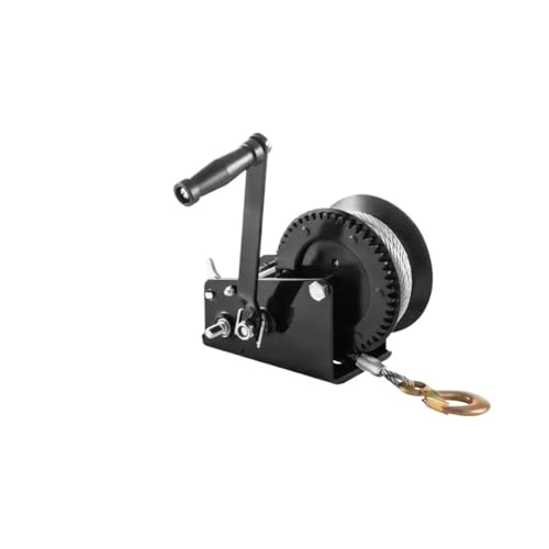 Marine Puller 3500 LBS Argano Manuale per impieghi gravosi con Cavo da 10 m e Gancio in Lega, argano Manuale a cricchetto bidirezionale a 2 Marce
