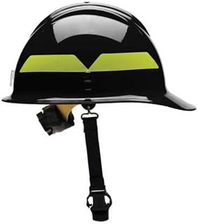 Fire Helmet, Black, Thermoplastic, Mfr: FCBKR-A