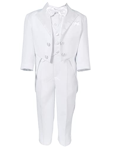 Costume Trois Pièces Garçon Queue de Pie Tuxedo Mariage Enfant Noir