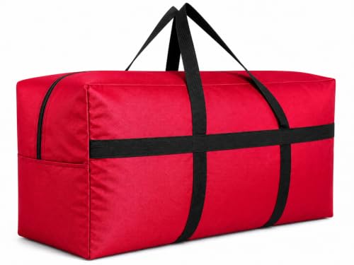 Image of DoYiKe Large Storage Duffle Bag, Duffel Bag for Travel Red 80L
