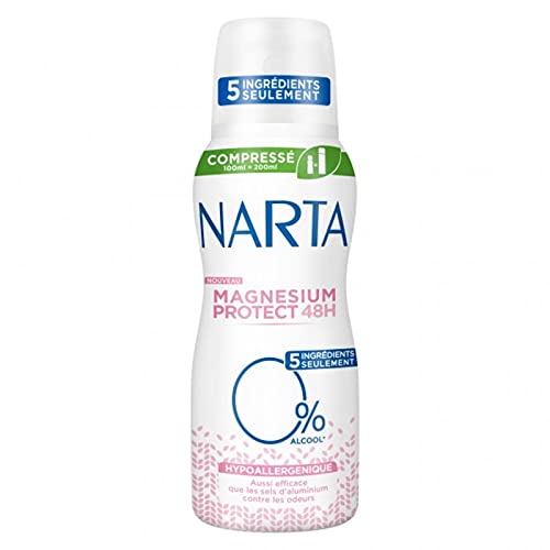 Narta Spray Compressé Magnésium Protect déodorant hypoallergénique pour peau sensible