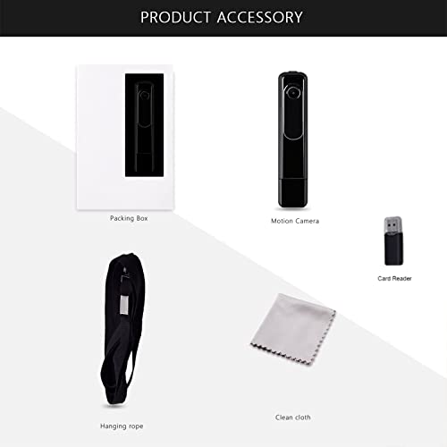 Image of Hidden Camera Mini Body Camera HD 1080P Portable Cop Pocket Cam with Video Recorder Nanny Camera for Home Security, No WiFi Needed Indoor /Outdoor Security Guard Surveillance Camera Equipment