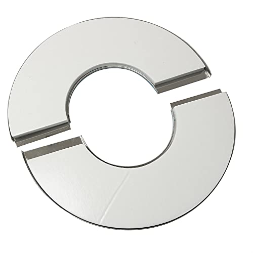 Image of 2pcs Wall Split Flange, Stainless Steel Round Escutcheon Plate Wall-mounted Water Pipe Cover Accessories for 22mm Diameter Pipe