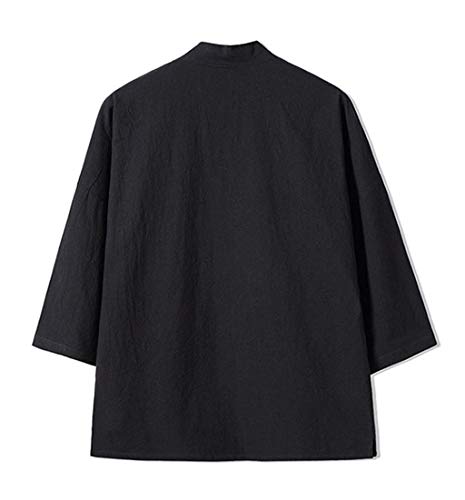 Men`s Japanese Traditional Shirt Kimono Cardigan Tops Cloak2