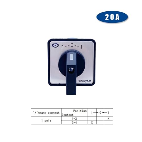 Interruptor de conmutación leva rotatoria de 3 posiciones y 4 terminales LW26-20/1 2