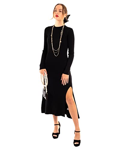 Robe midi moulante en tricot côtelé extensible pour sculpter les formes