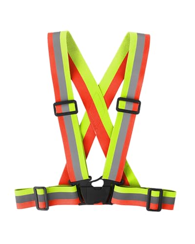 FUGLUS 1 pezzo Gilet di Sicurezza Bicolore Riflettente per Adulti/Bambini, Giacca da Lavoro Regolabile ad Alta visibilità, Gilet, Attrezzatura Sportiva ad Alta visibilità