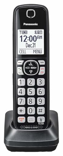 Panasonic Cordless Phone Handset Accessory Compatible with TGF540/570/TG785 Series - KX-TGFA51B, Black