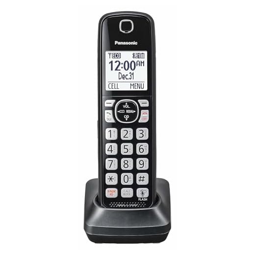 Panasonic Cordless Phone Handset Accessory Compatible with TGF540/570/TG785 Series - KX-TGFA51B, Black