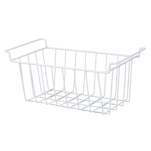 Shanrya Drahtkorb, 2 Stück Edelstahl Aufbewahrungskorb Regalkörbe Draht-Gefrierkörbe Korb Metallkorb für Speisekammer, Aufbewahrung und Organisation (49,5x24,5x20 cm)