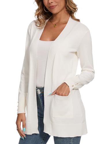 Image of Spicy Sandia Womens Open Front Cardigan Sweaters with Pockets | Long, Dressy Casual, For Office Work Business, 2026 Fall Trendy