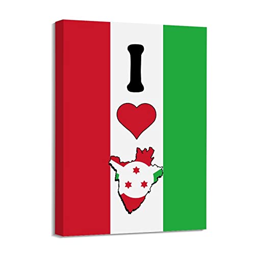 Póster de la bandera de Burundi Yelolyio, ideal como cuadro de regalo para escuela u oficina 16x20