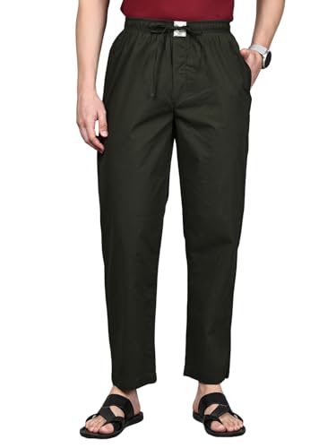 Image of Majestic Man Men Mid Rise Comfort Fit Solid Pure Cotton Casual Style Lounge Pants