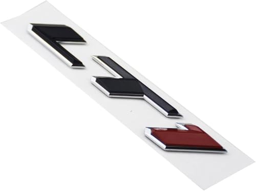 Image of Pair Set LT1 Emblem 3D Side Door Badges Sticker Nameplate Replacement for Camaro (Chrome Black Red)