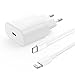 Ladekabel Schnellladekabel  günstig Kaufen-iPhone Ladegerät, iPhone Schnellladegerät mit Ladekabel 2m, iPhone Charger, USB C Netzteil Stecker Adapter Schnellladekabel Fast Charger für iPhone 14/13/12/11/Plus/Pro Max/SE/iPhone Mini