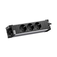 Bachmann Steckdosenleiste Step ALU 3-Fach GST18 Schwarz 906.18815 (modulares Stecksystem mit vielseitiger Anwendung und robustem Aluminiumprofil) alte Artikelnummer: 336.039 – Ansicht 2