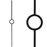 Contemporary Single Ring Stair Iron Balusters (Contractor Pack of 10) Modern Hollow One Ring Circle...