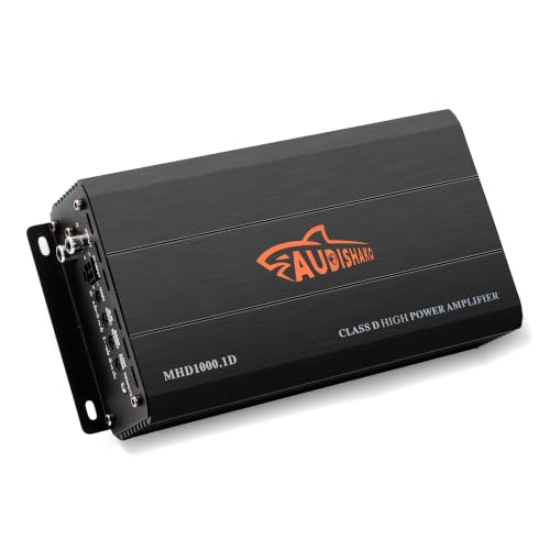 AUDISHAKO 2000W MAX Amplificador para Subwoofer de Auto Clase D Monoblock