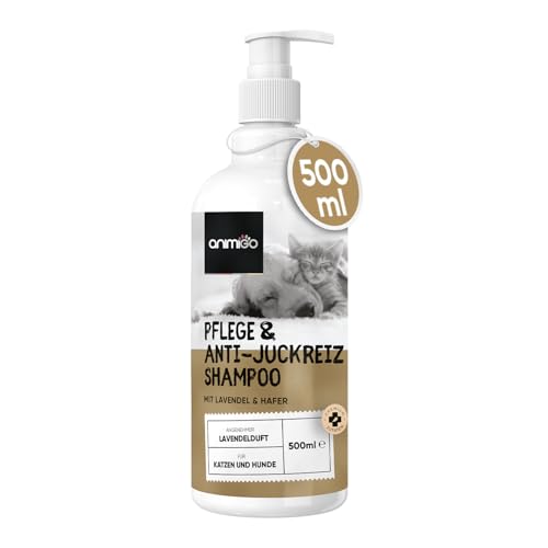 animigo Hundeshampoo - 500ml Pflege & Anti-Juckreiz Shampoo - Ausgewogener pH-Wert - Gegen Juckreiz, Milben, Flöhe - Katzenshampoo - Alle Katzen & Hunde Rassen - Hautfreundlich & Natürliche Zutaten animigo Hundeshampoo - 500ml Pflege & Anti-Juckreiz Shampoo - Ausgewogener pH-Wert - Gegen Juckreiz, Milben, Flöhe - Katzenshampoo - Alle Katzen & Hunde Rassen - Hautfreundlich & Natürliche Zutaten