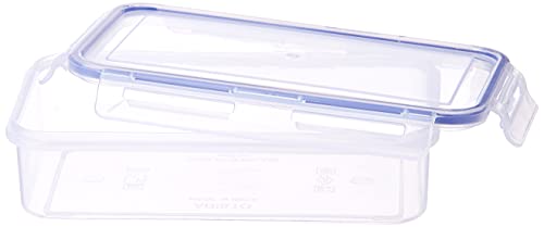 Image of Aristo Lock & Fresh 220 Plastic Storage Container For Storing grains, pulses, rice, wheat etc - 900 ML, Transparent Clear, medium (LOCK&FRESH220) (22.5 x 13.5 x 6.5cm)