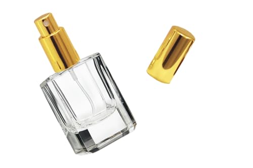 Frasco cuadrado Fantasia con bomba spray 50 ml oro miniatura 5