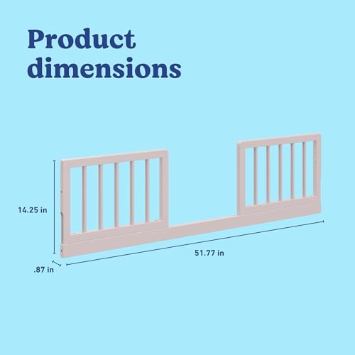 Image of Graco Storkcraft Toddler Safety Guardrail Kit with Dowels (Blush) - GREENGUARD Gold Certified, Converts Compatible Storkcraft Crib to Toddler Bed, Kit Includes 2 Toddler Guardrails